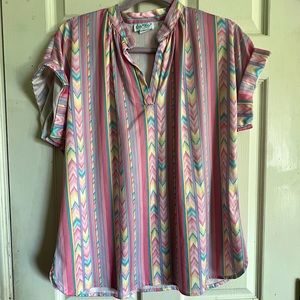 Our way of california vintage desert pink 70’s womens shirt